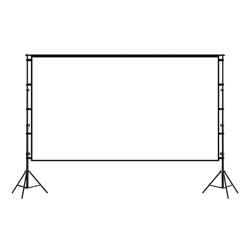 米夕特支架幕布伸缩落地移动户外家用高清便携投影布幕100英寸120