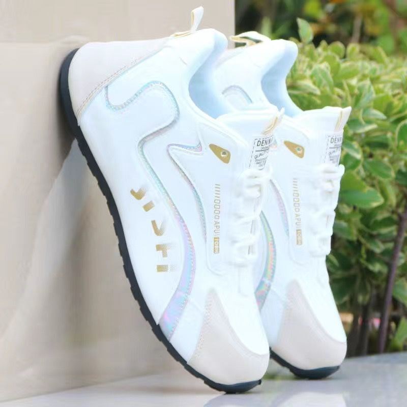 秋冬季男鞋皮面防水运动休闲鞋男士轻便软底防滑老爹跑步鞋子