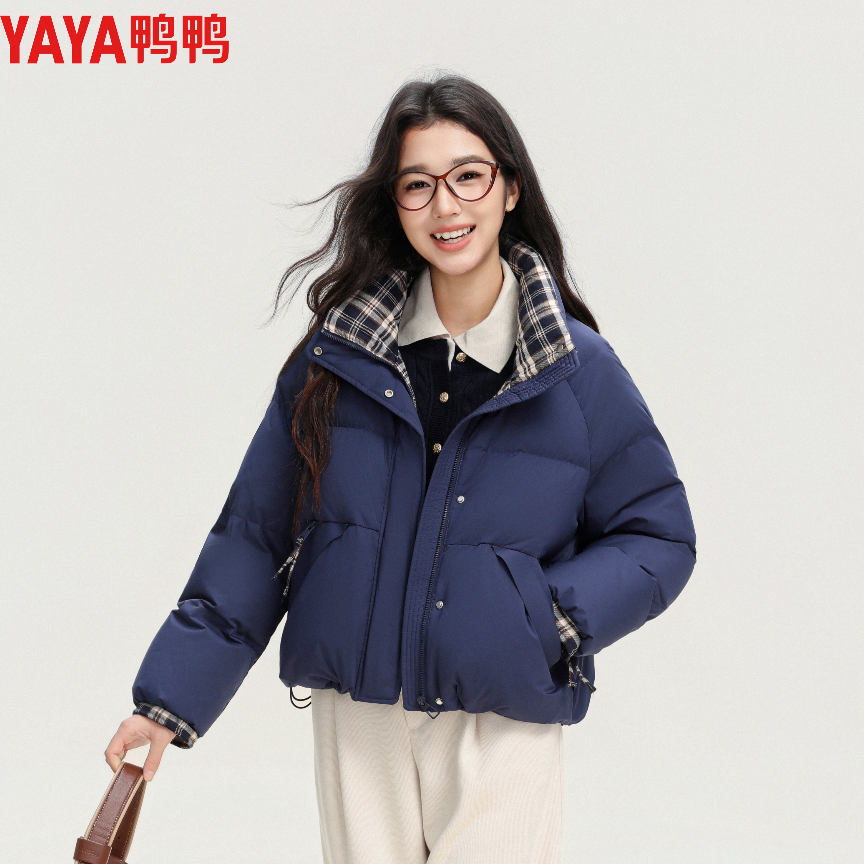 鸭鸭短款羽绒服2025年冬季新款