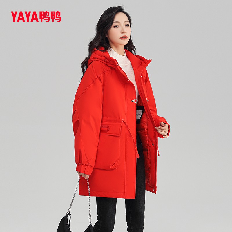 鸭鸭羽绒服女2025年冬季新款