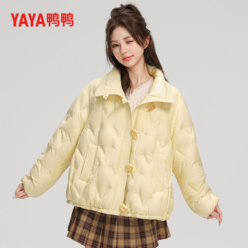 鸭鸭羽绒服女短款2025冬季新款