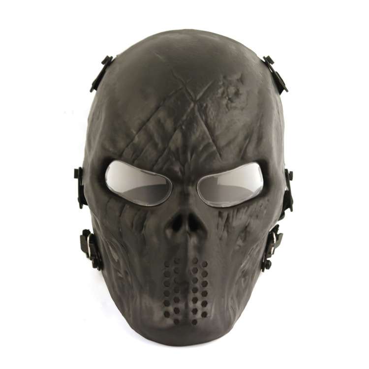 阻击者PC骷髅面具野战防护面罩万圣节舞会电影道具