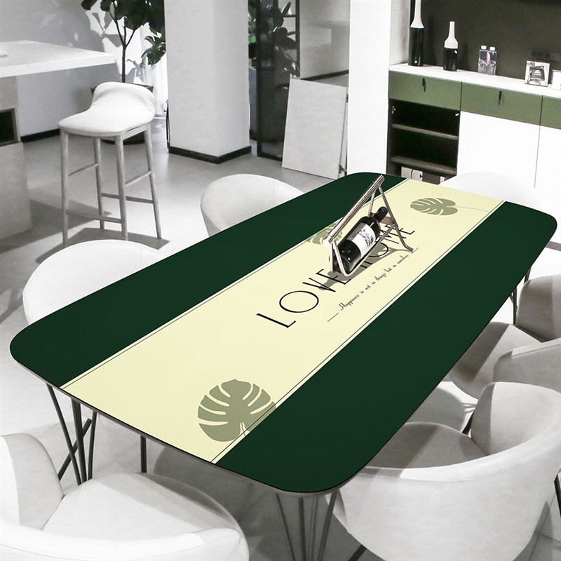 现代简约茶几垫防水防油桌布PzVC皮革长方形桌垫客厅办公桌布