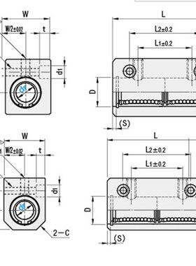 标准型直线轴承固定座LHSSW4 5 6 8 10 12 13 16 20 25 30 L H G