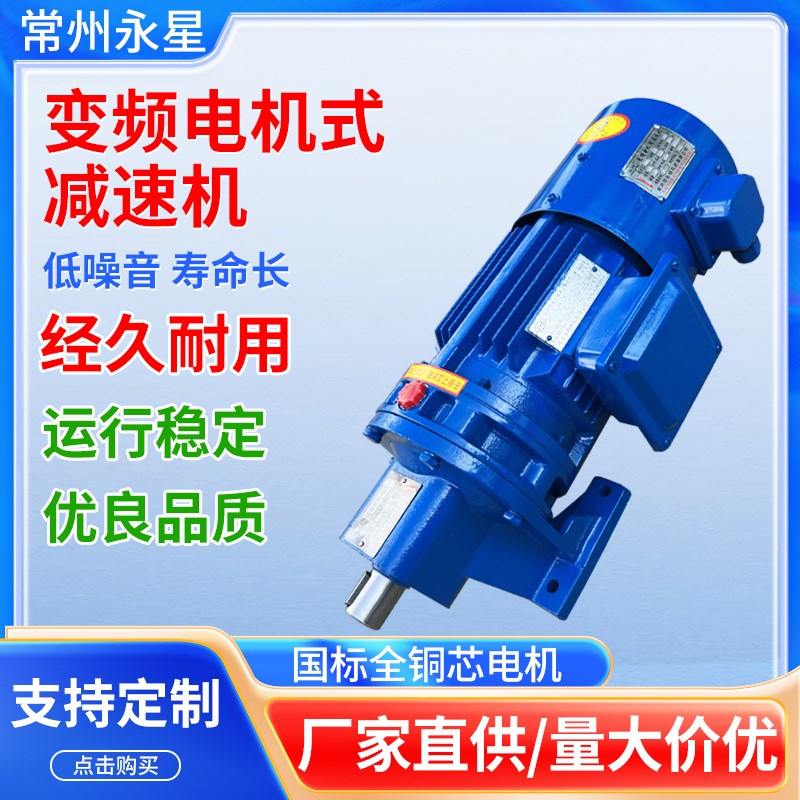 变频电机直连式摆线针轮减速机一体国标全铜芯电机卧式BWD立式BLD