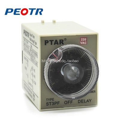 普正JSZ3F断电延时时间继电器 ST3PF T1 2 DC24V 220V 380V PEOTR