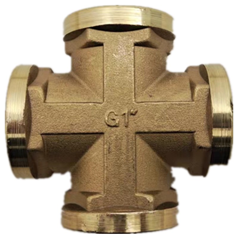 黄铜加厚内丝四通丝口水阀管件接头DN25 1寸