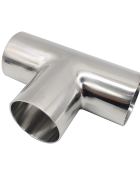 SS304 316L卫生食品级三通不锈钢焊接三通不锈钢三通镜面T型三通
