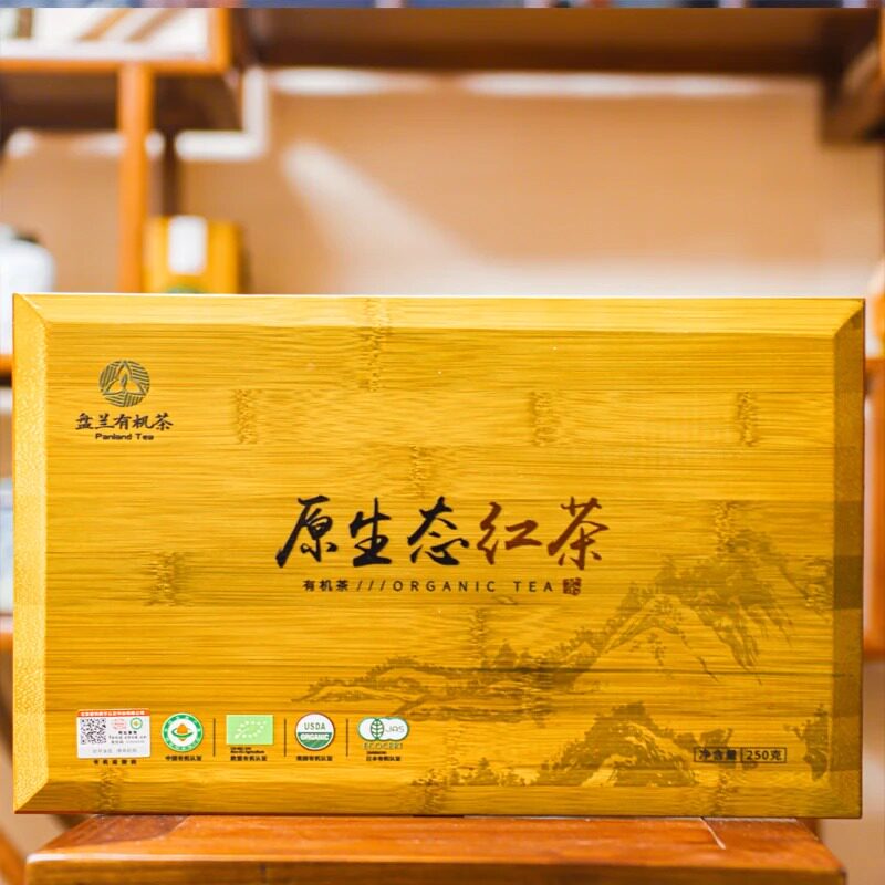 盘兰原生态红茶福建有机高山红茶礼盒雅致竹盒节日送礼送长辈250g