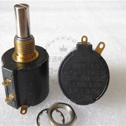 3548H-1AA-102B进口美国BOURNS 线绕1K多圈5圈1.5W电位器柄长20MM