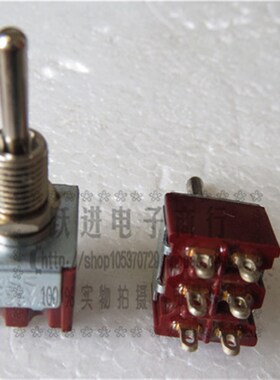进口日本MKK MT3203钮子开关1A250V 3A125V 6脚3档摇头 拨动开关