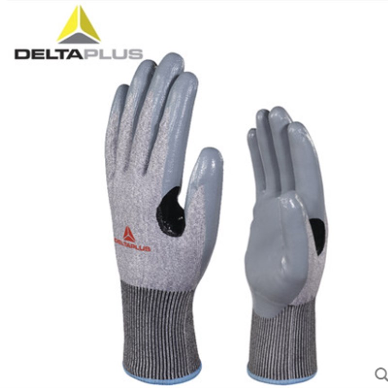 代尔塔202010丁晴防护手套浸胶耐磨防割手套防滑耐油橡胶工作劳保
