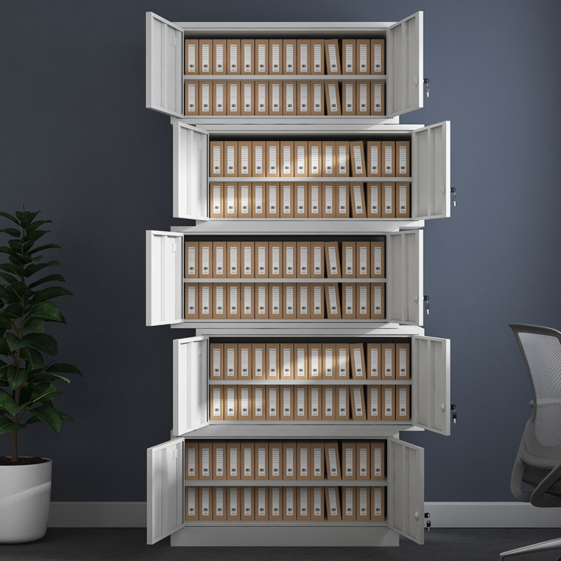 分体凭证柜五节档案柜加隔板文件柜文档财务储物柜多层文件资料柜