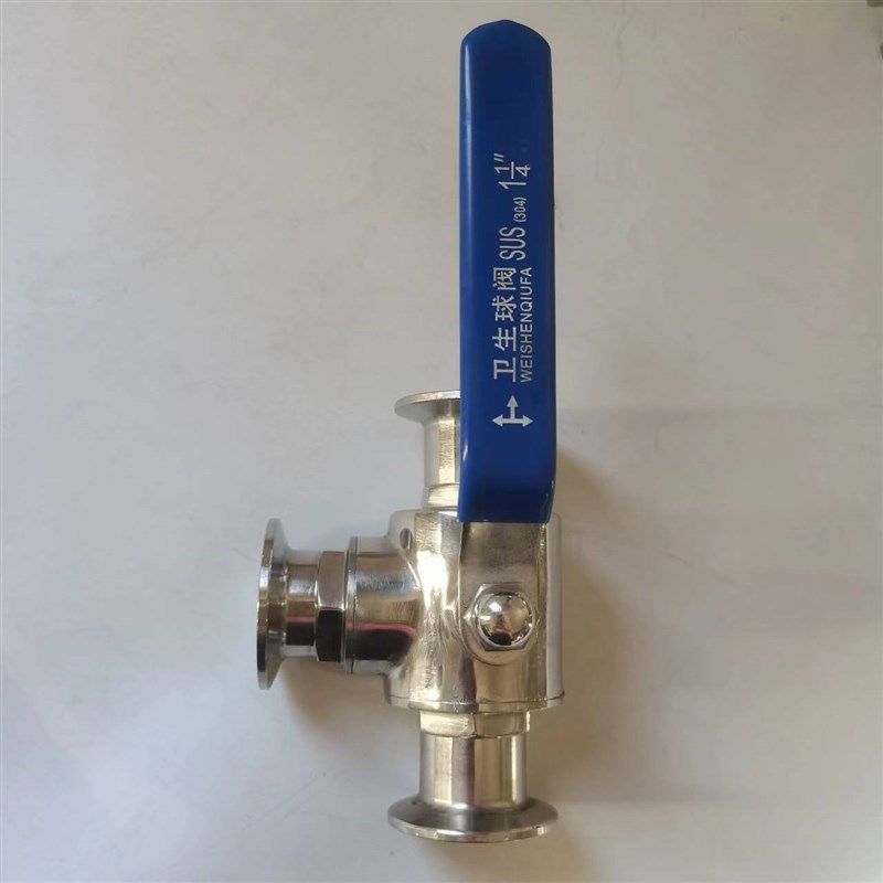 304卫生级快装三通球阀不锈钢卡箍式三通手动球阀快开T型L型阀门