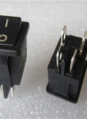 台湾RONGFENG翘板开关15*21四脚两档黑色250V10A电源开关RF-1003