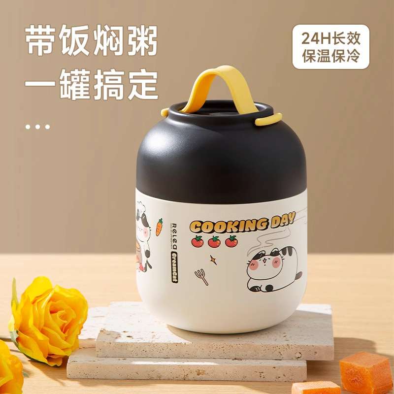 保温饭盒焖烧杯上班族女带饭不锈钢餐盒便当盒超长保温提桶