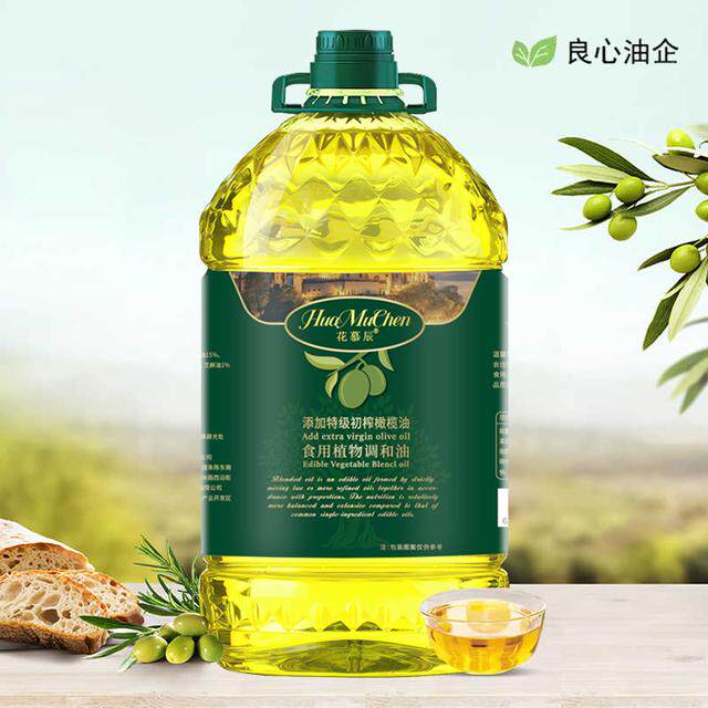 【5升大桶装】添加初榨橄榄油食用植物调和油物理压榨冷榨粮油5L
