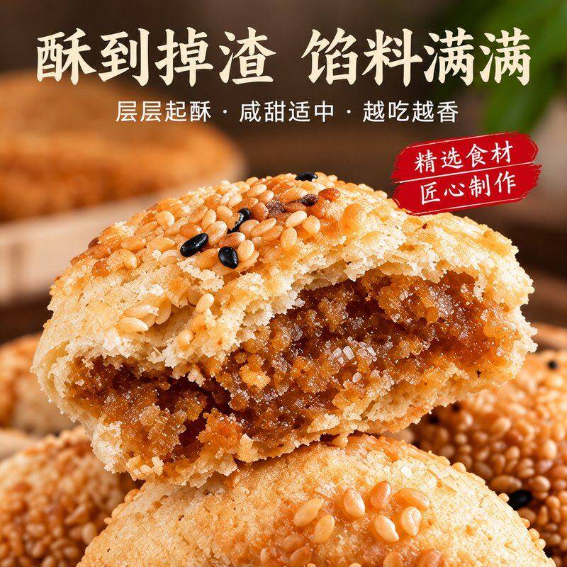 赵老师根兴酥饼老式月饼四川资中特产糕点中秋送礼团圆晚上解馋