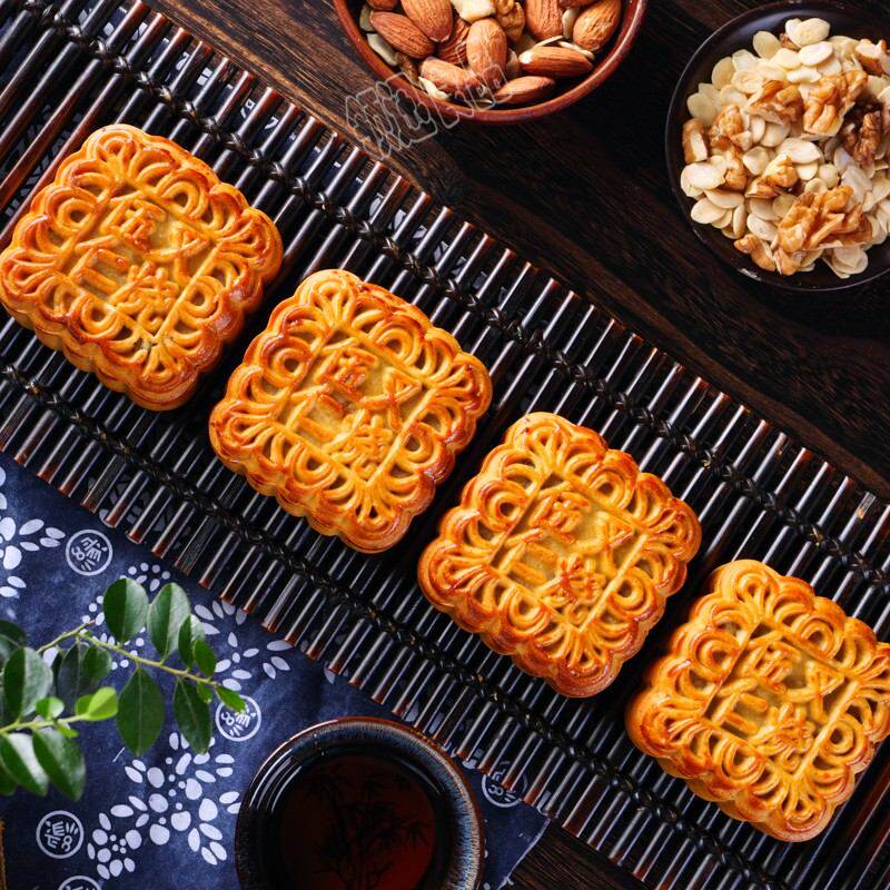 广西玉林特产广式伍仁叉烧月饼手工老式五仁叉烧老字号传统豆沙