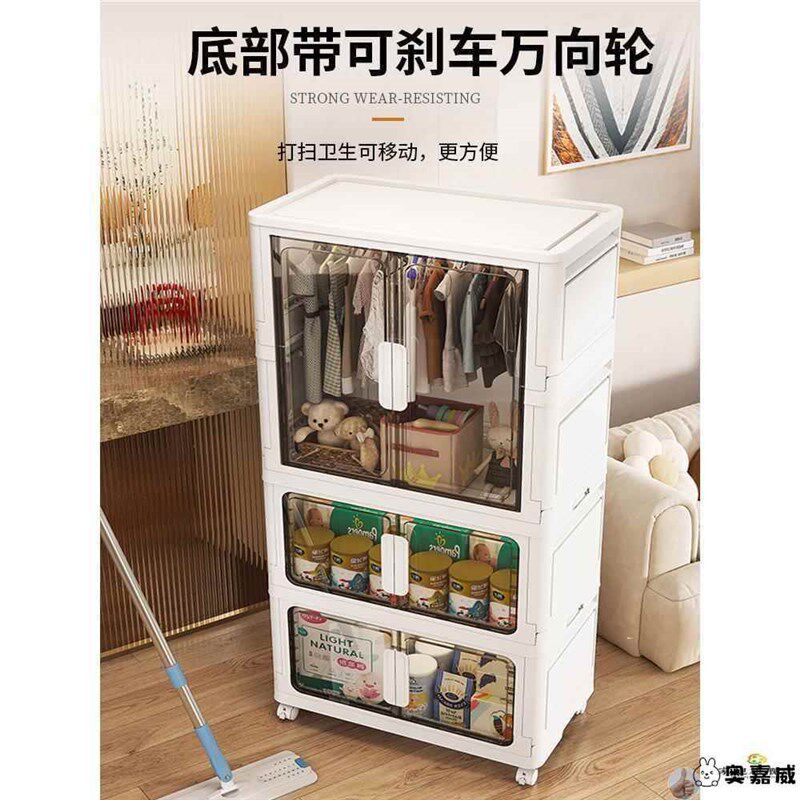 免安装折叠双开门儿童衣柜宝宝简易衣橱家用收纳储物柜家用柜子