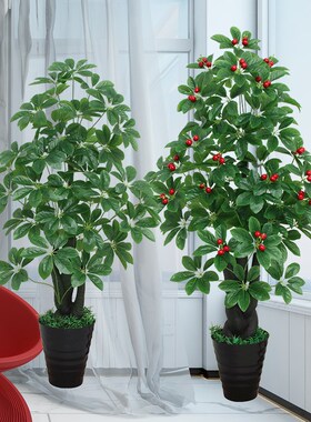 高品质模拟绿色植物摇钱树盆景客厅摆件大型室K内装饰高端彷生植