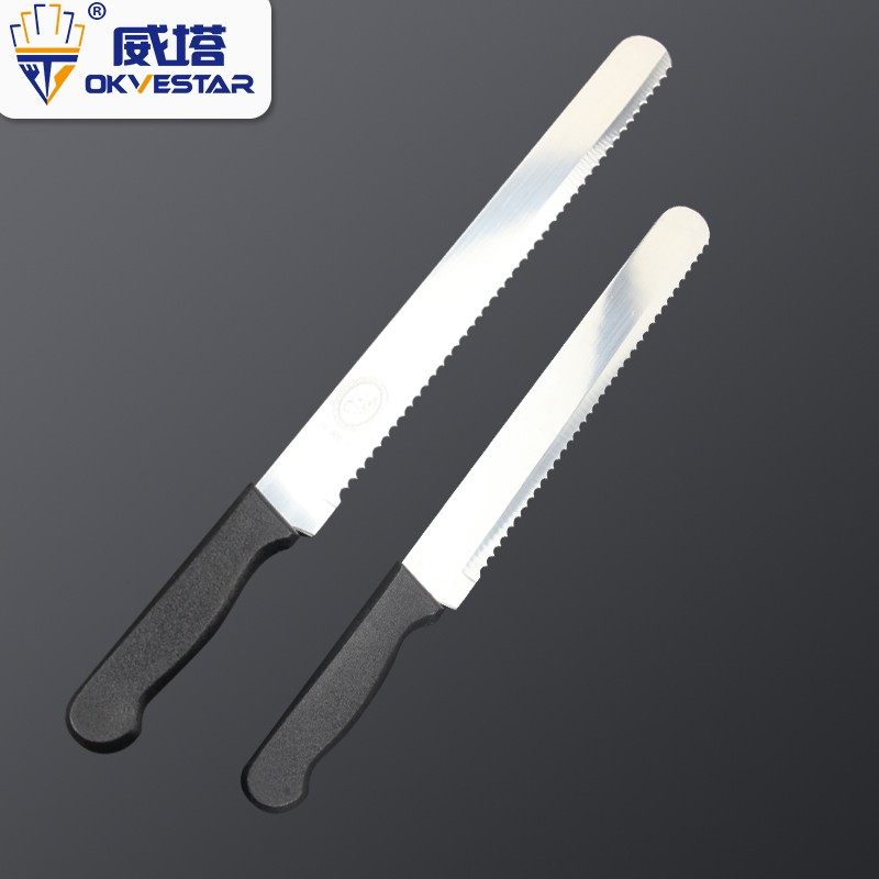 10寸12寸不锈钢面包刀 细齿粗锯齿刀 切蛋糕吐司方包切片刀工具
