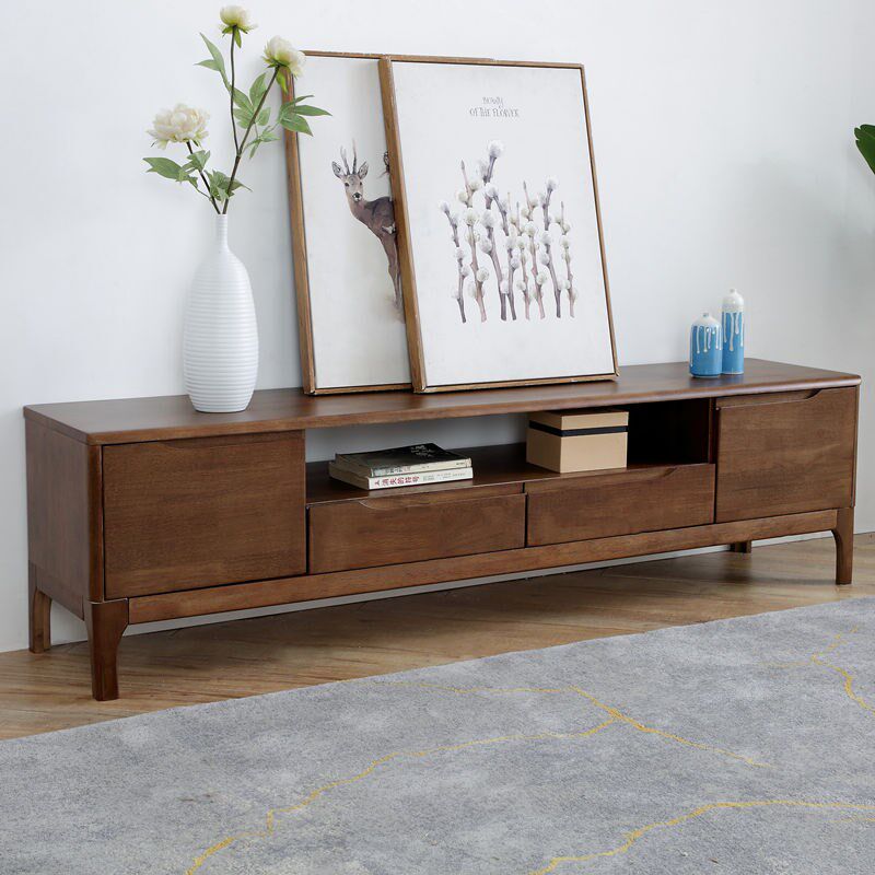 北欧实木电视柜地柜茶几组合现代简约大小户型客厅落地客厅柜斗柜