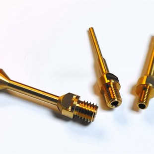 走心机205背轴出水顶针津上斯达M6M8M10标准牙黄铜顶针铜56L