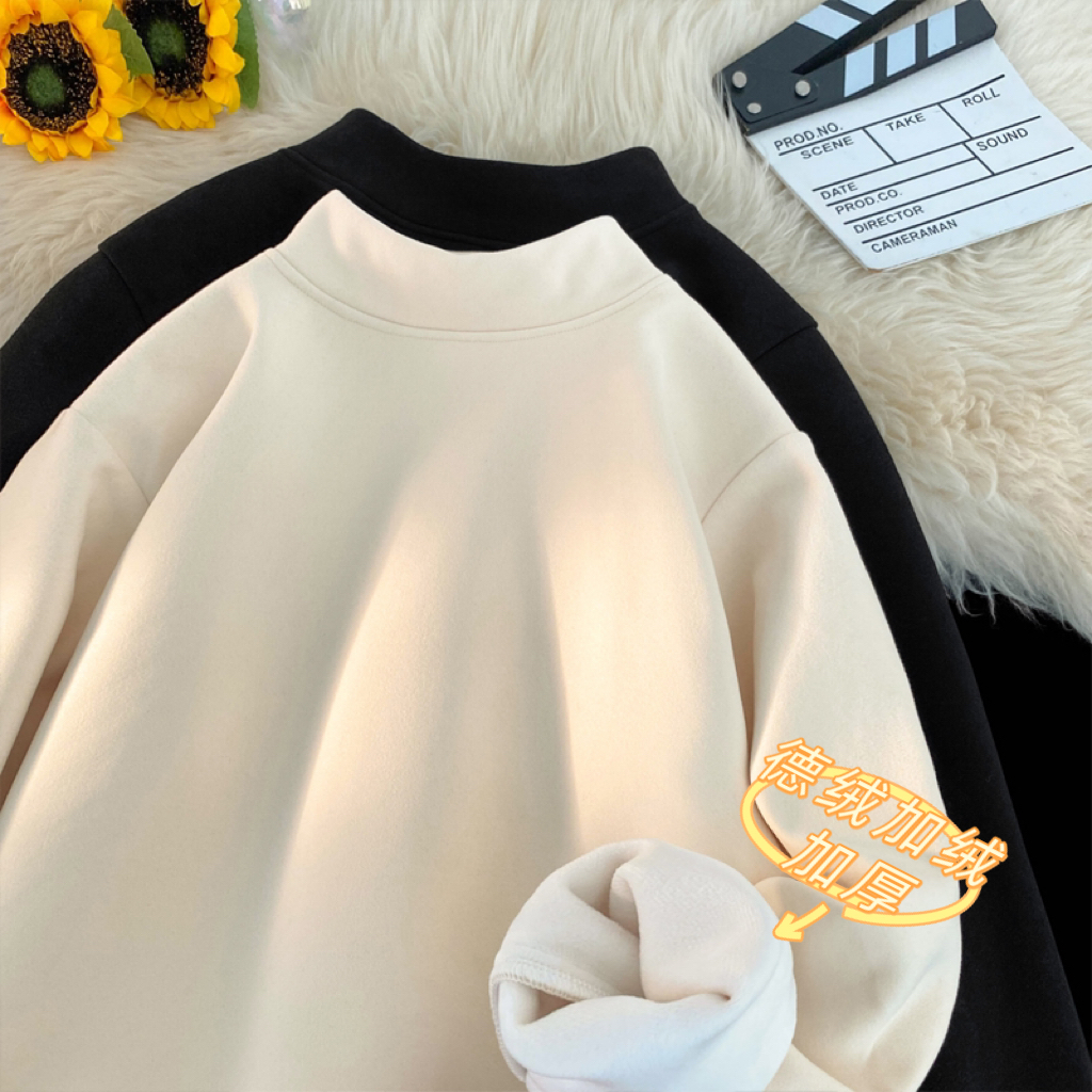 德绒半高领打底衫内搭男款秋冬季