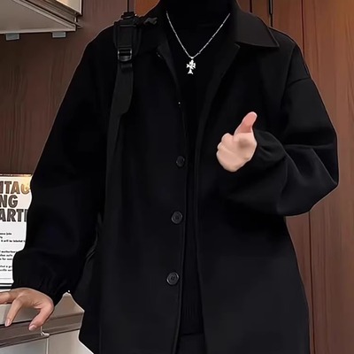 英伦韩系风西装外套男款秋冬季