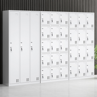 钢制员工更衣柜铁皮柜浴室存包柜多门鞋碗储物柜宿舍健身房换衣柜