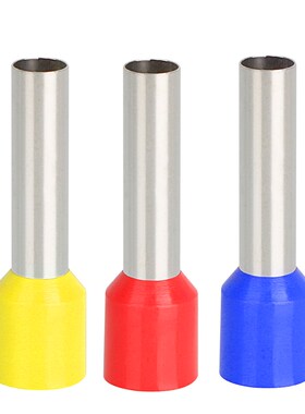 VE7510欧式预绝缘管型端子冷压插针管形接线端子E7510针型紫铜