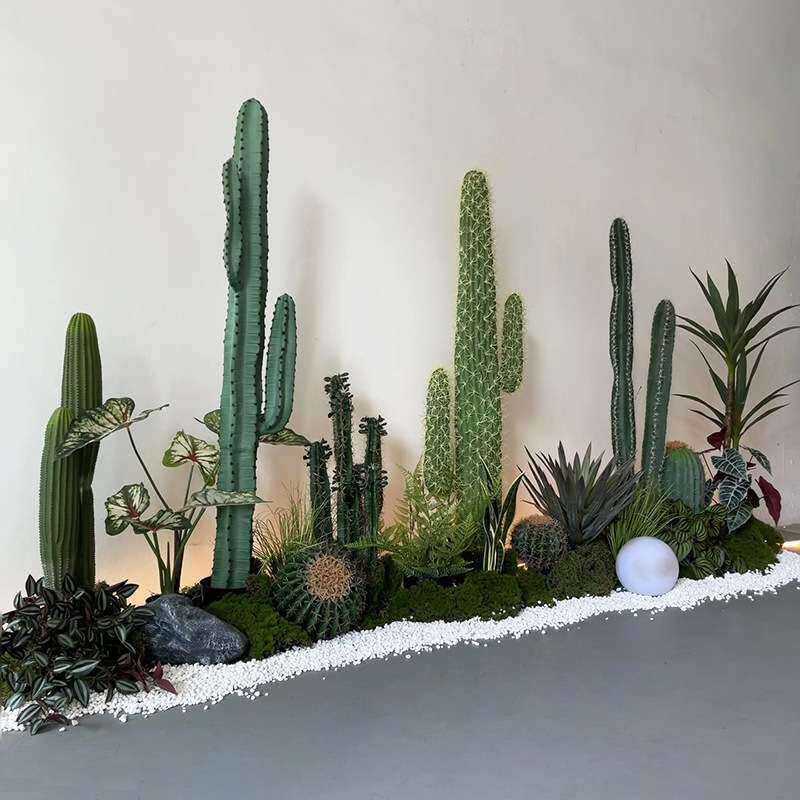 绿植造景沙漠植物假仙人掌仙人柱室内橱窗装饰场景布置大型手工