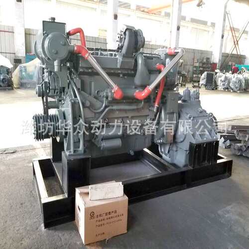 潍坊P10斯太尔船用发动机 前进300齿轮箱 六缸水冷6126渔船主机