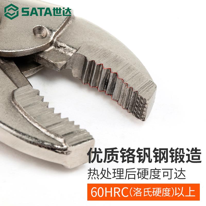 世达大力钳子工业级多功能圆口尖嘴直口压力夹钳木工手动固定工具