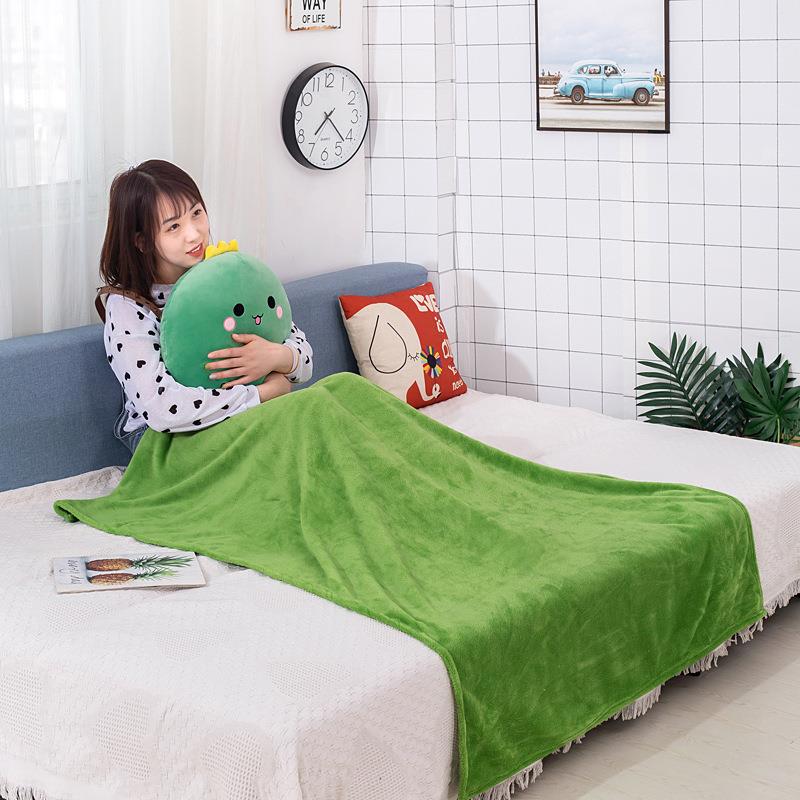 直销创意动物空调毯抱枕带毯子公仔毛绒玩具午休毯儿童女生礼物