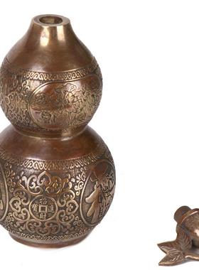 杨铜记 铜葫芦摆件 福禄寿葫芦 八卦如意葫芦 工艺品铜器