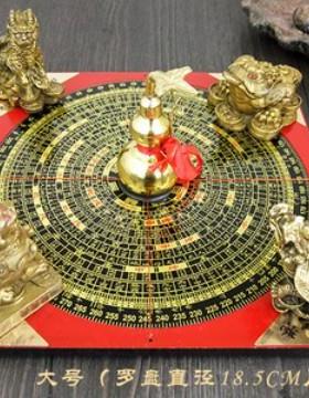 黄铜葫芦龙龟金蟾貔貅罗盘麒麟黄铜五行阵铜貔貅摆件五行聚财阵