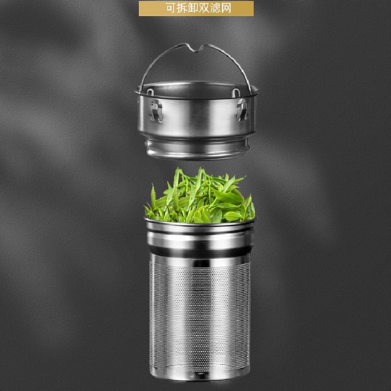 茶水分离双层玻璃杯定制logo送男朋友礼物智能水杯子定制印字照片