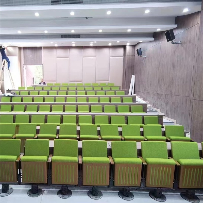 软包回弹独立脚通风礼堂椅会议室报告厅座椅阶梯教室连排椅