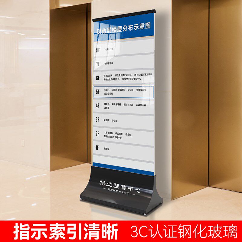 楼层索引牌导视台立式商场导视牌落地指示牌引路牌指引牌导向牌