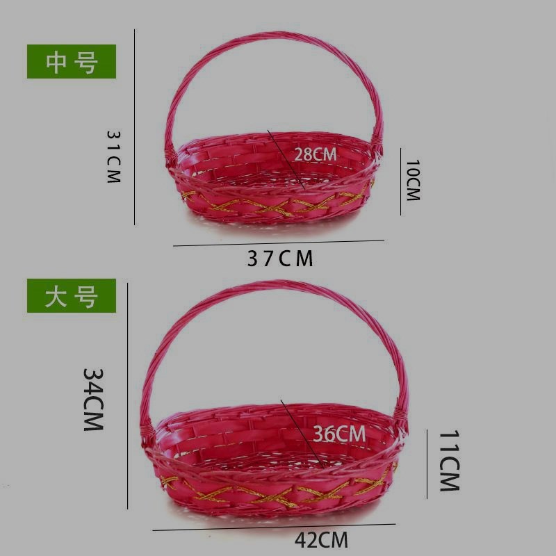 篮藤编送礼品篮子手提节日过大筐超市蔬菜鸡蛋柳编花篮收纳筐