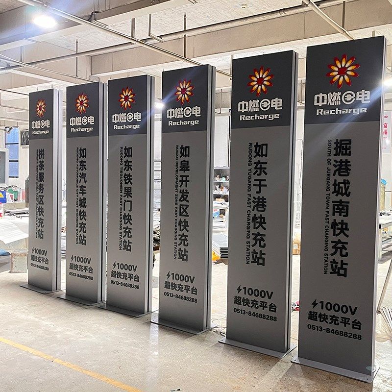 导视牌发光户外广告牌指示牌落地展示停车场指引路牌导向立牌定制