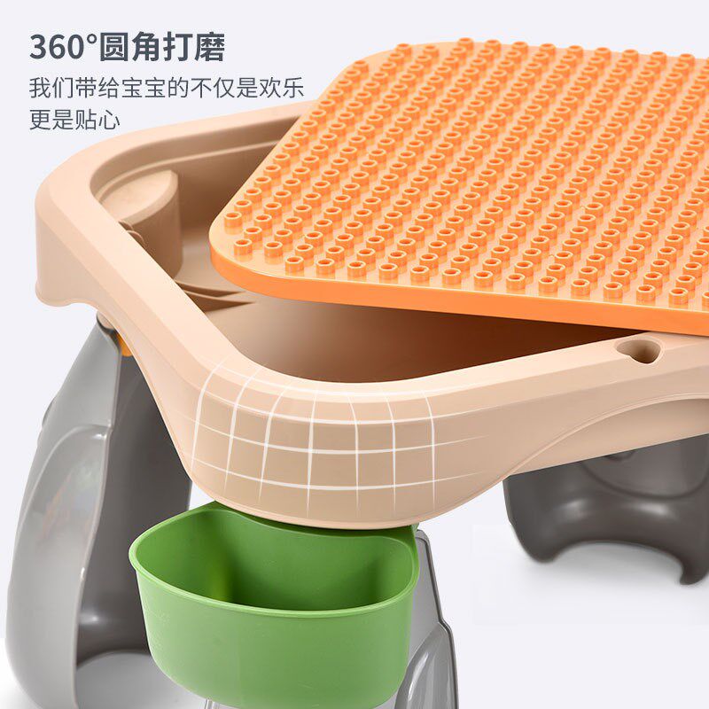 儿童宝宝戏水台婴儿洗澡玩具动物玩具浴室玩具多功能积木桌