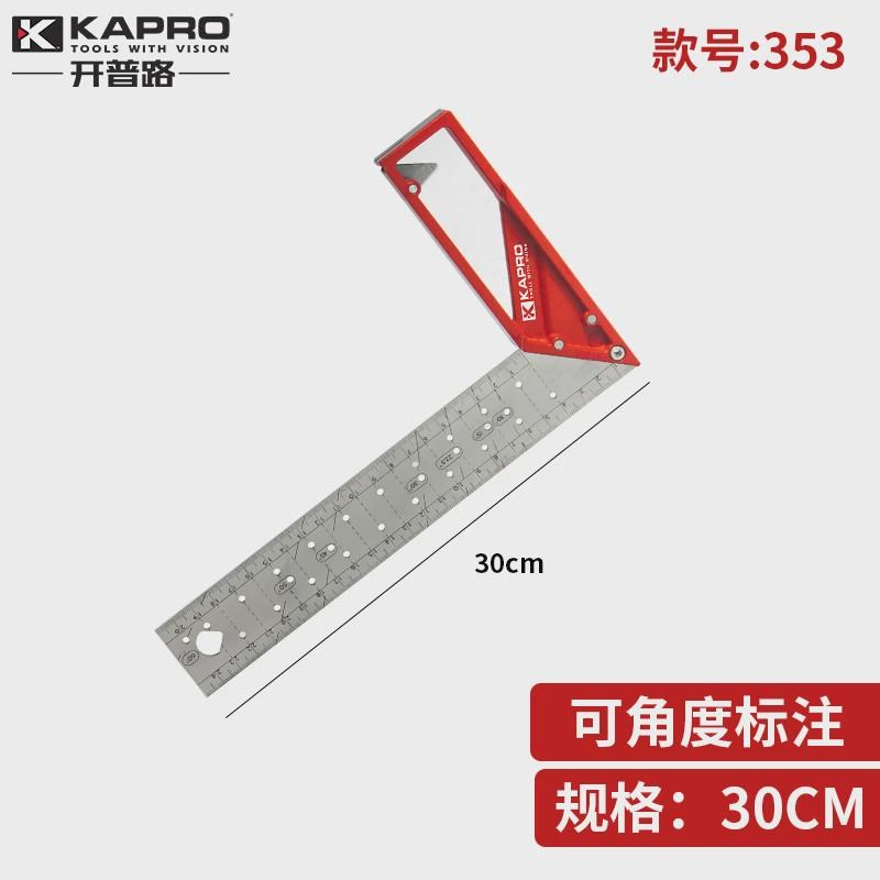 开普路木工角尺90度测量拐尺不锈钢直角尺多功能刻度角新款