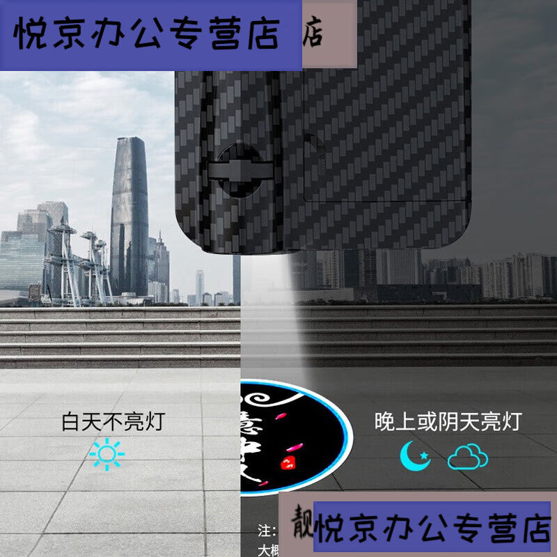 阡囤高清车门迎宾灯投影无线开门灯感应照地埋灯车内气氛灯车载装
