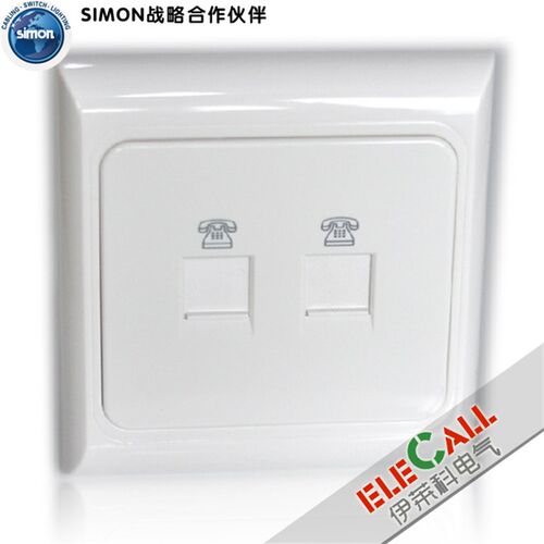 西蒙开关欧典61系列 二位电话插座 J60488 单开二