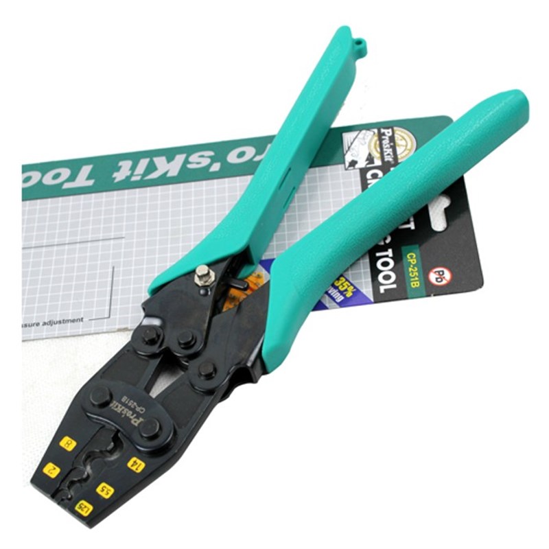 正品台湾宝工 CP-251B Y.O裸端子棘轮压接钳 压着钳 压线钳冷压钳