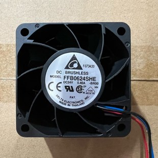 24V BROO 0.40A 6038 3线暴力风扇 全新正品 6CM 台达FFB0624SHE