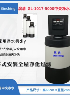 滨清GL-1017-5000FT家用中央净水机 1吨厨下式过滤器 时间型 diy